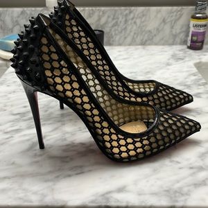 Christian Louboutin Mesh Studded Heel